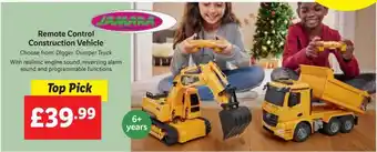 Lidl Remote control construction vehicle offer