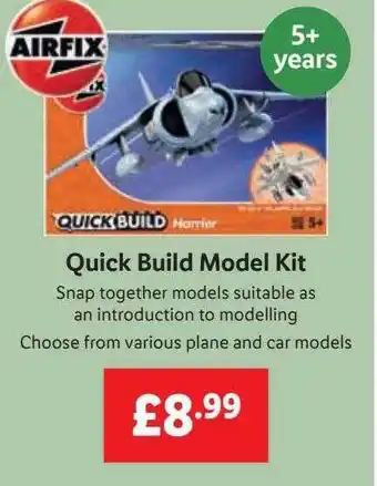 Lidl Airfix quick build model kit offer