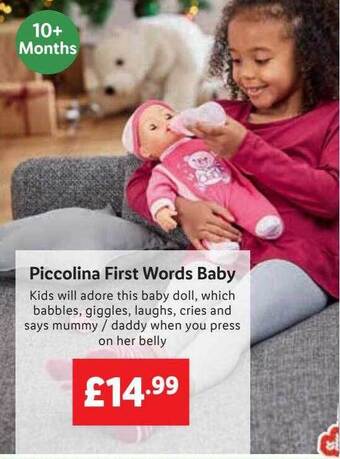 Lidl Piccolina first words baby offer