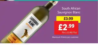 Lidl South african sauvignon blanc offer