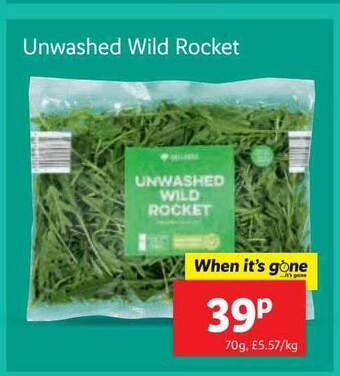 Lidl Unwashed wild rocket offer