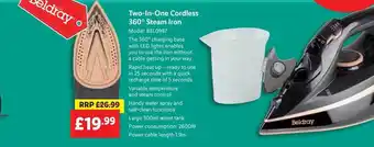 Lidl Beldray two-in-one cordless 360° steam iron offer