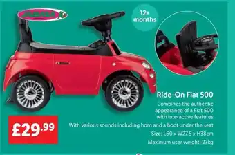 Lidl Jamara ride-on fiat 500 offer