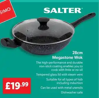 Lidl Salter 28 cm megastone wok offer