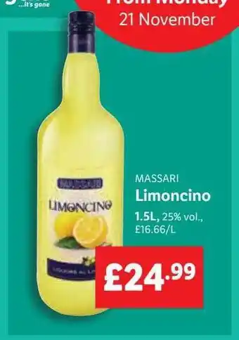 Lidl Massari limoncino offer