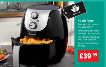 Lidl Daewoo 4l air fryer offer