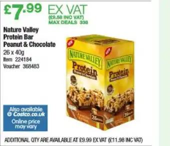Costco Nature Valley Protein Bar Peanut & Chocolate offer
