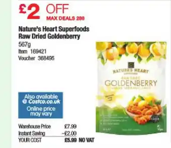 Costco Nature's Heart Superfoods Raw Dried Goldenberry offer