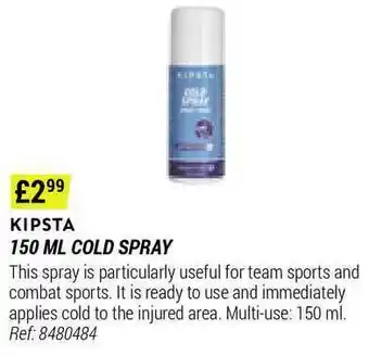 Decathlon Kipsta 150ml Cold Spray offer