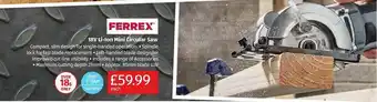 Aldi Ferrex 18v Li-ion Mini Circular Saw Ferrex offer