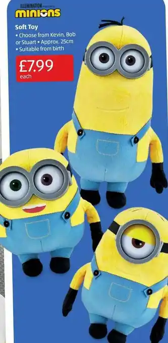Aldi Minions Soft Toy offer