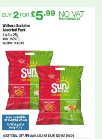 Costco Walkers Sunbites Assortes Pack offer