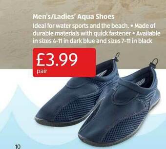 Aldi Men's-Ladies' Aqua Shoes offer