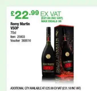 Costco Remy Martin Vsop offer