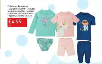 Aldi Children's Swimwear offer