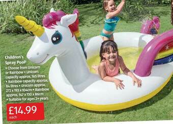 Aldi Children's Spray Pool offer