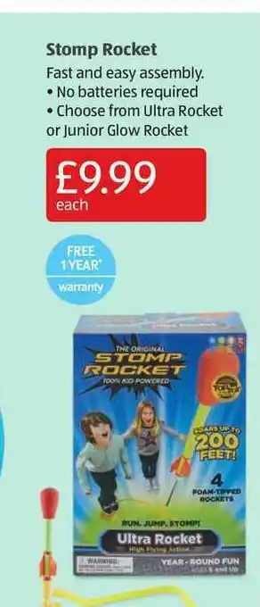 Aldi Stomp Rocket offer
