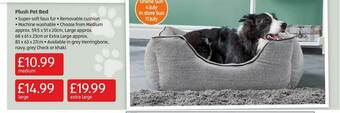 Aldi Plush Pet Bed offer