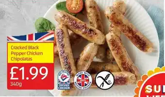 Aldi Cracked Black Pepper Chicken Chipolatas offer