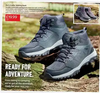 Aldi Men's-Ladies' Walking Boots offer