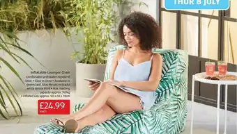 Aldi Inflatable Lounger Chair offer