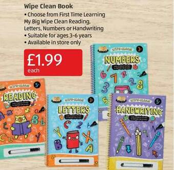 Aldi Wipe Clean Book offer