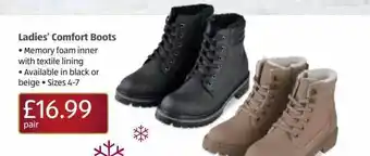 Aldi Ladies'comfort boots offer