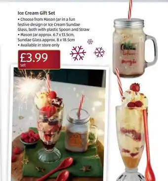 Aldi Ice cream gift set offer
