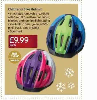 Aldi Children's bike helmet offer