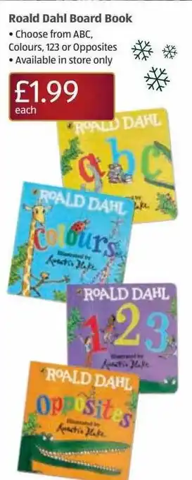 Aldi Roald dahl board book offer