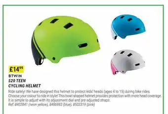 Btwin 520 teen cycling helmet