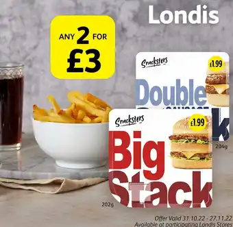 Londis Snacksters -Big & Double Stack offer