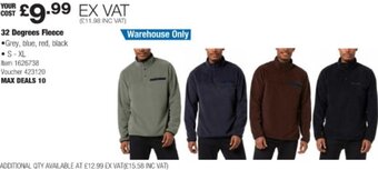 Costco 32 Degrees Fleece offer