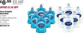 Costco Carex Complete Hand Wash 6 x 500ml offer