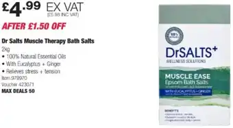 Costco Dr Salts Muscle Therapy Bath Salts 2kg offer