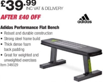 Costco Adidas Performance Flat Bench offer
