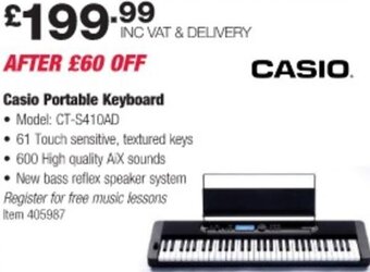 Costco Casio Portable Keyboard offer