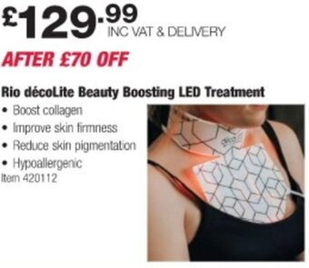 Costco Rio décoLite Beauty Boosting Led Treatment offer