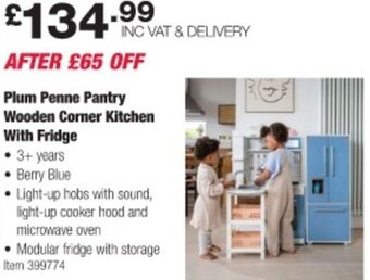 Costco Plum Penne Pantry Wooden Corner Kitchen With Fridge offer