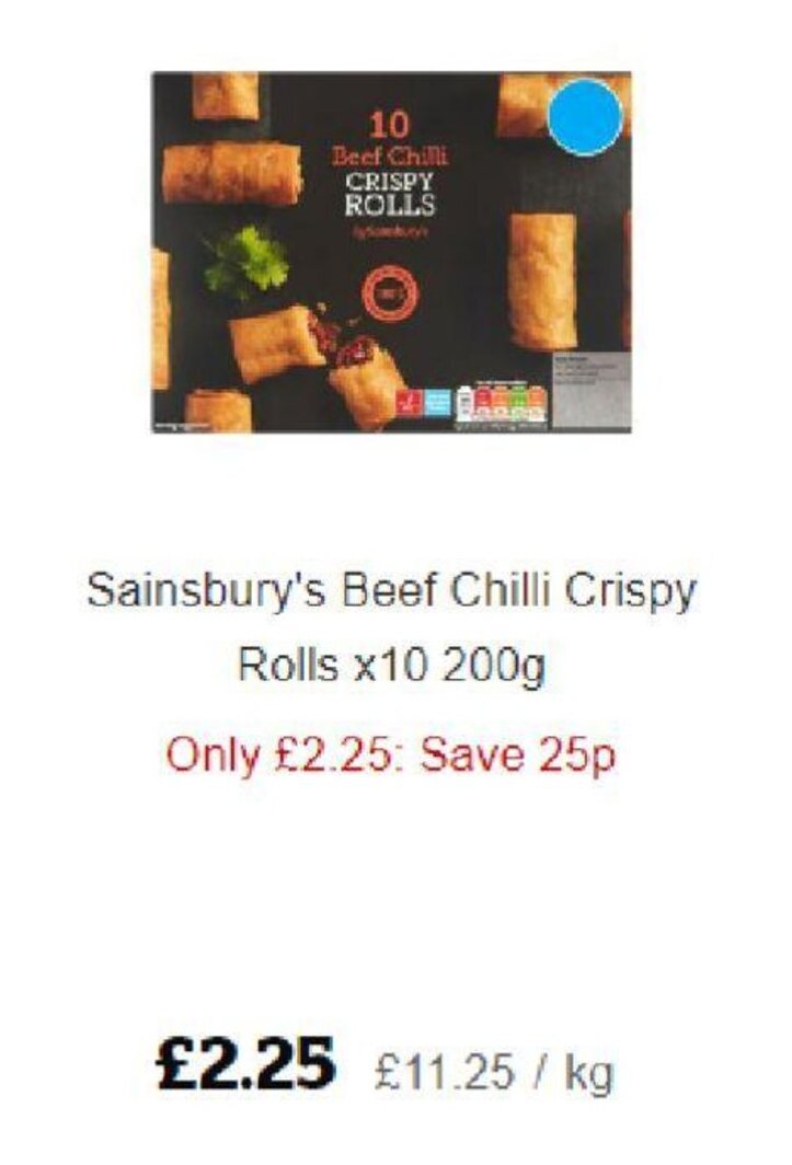 webbox chub roll sainsburys