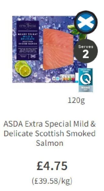 Asda ASDA Extra Special Mild & Delicate Scottish Smoked Salmon offer