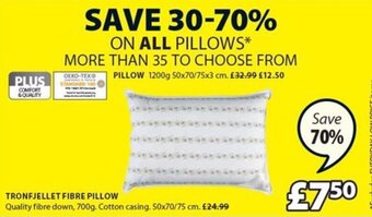 JYSK Tronfjellet Fibre Pillow offer