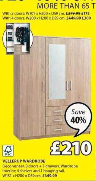 JYSK Vellerup wardrobe offer