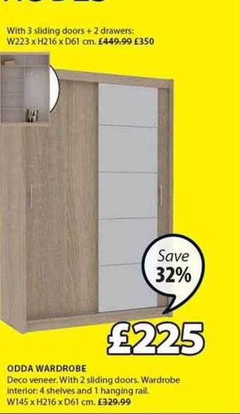 JYSK Odda wardrobe offer