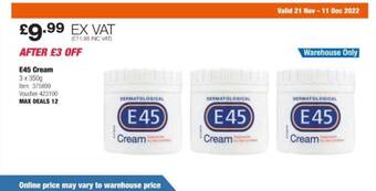 Costco E45 cream offer