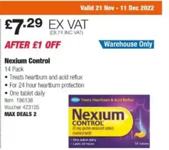 Costco Nexium control offer
