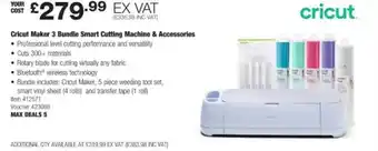 Costco Cricut maker 3 bundle smart cutting machine & accesories offer