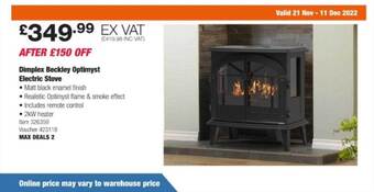 Costco Dimplex beckley optimyst electric stove offer