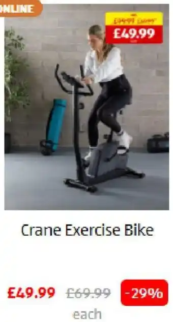 Aldi Crane Exercise Bike offer