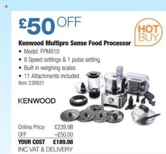 Costco Kenwood multipro sense food processor offer